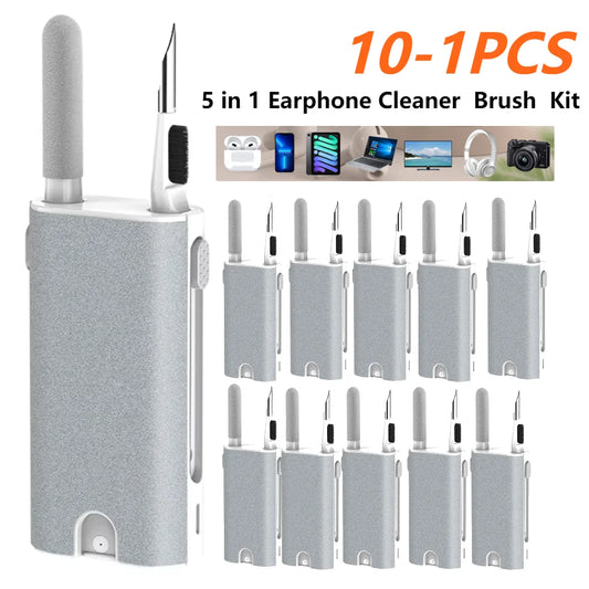 5 in 1 Earphone Cleaner Brush Kit Camera Phone Tablet Laptop TV Screen Cleaning Tools Headset Cleaning Pen for Airpod Pro 3 2 1