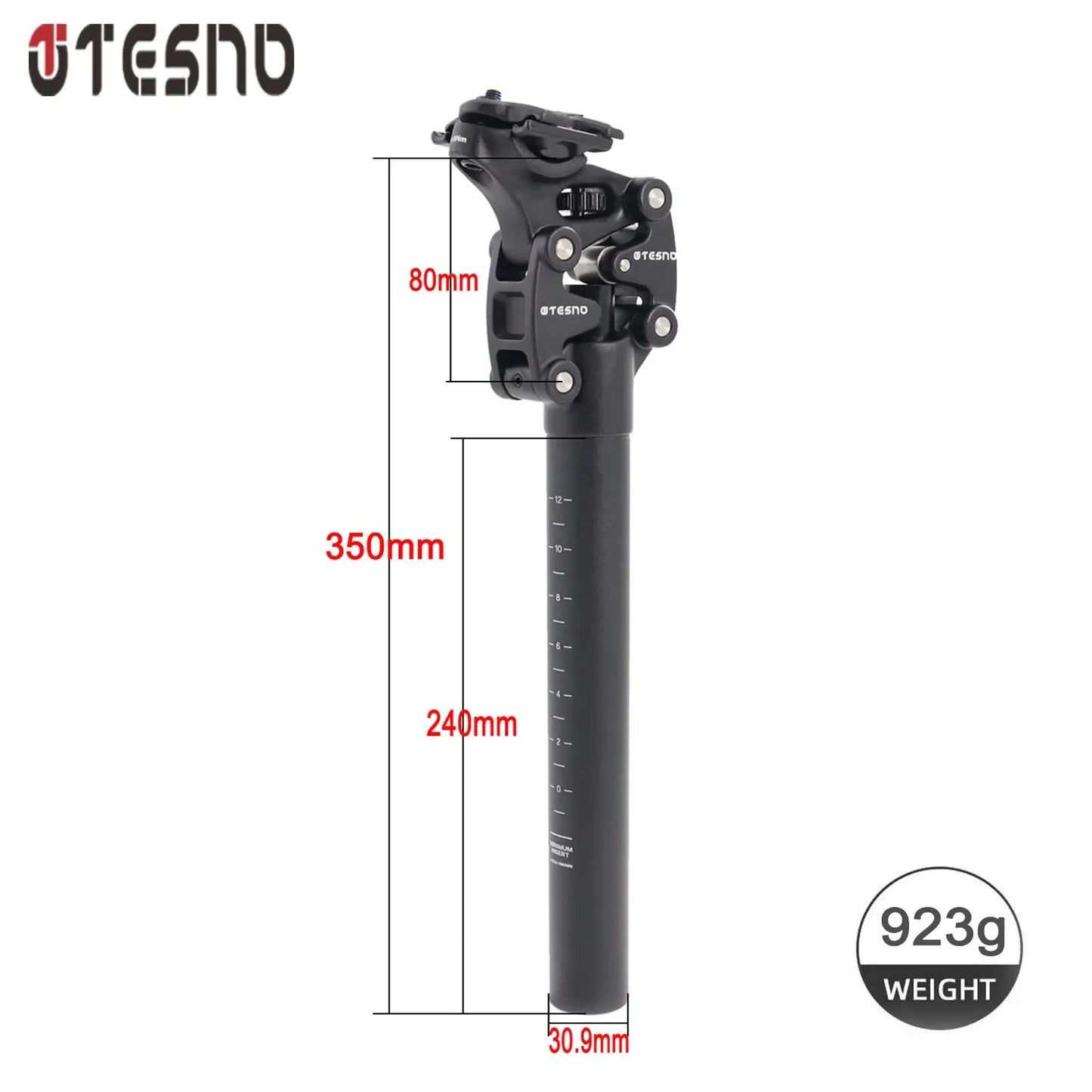 TESNO MTB Bicycle Shock Absorber Seatpost Bike Seat Post Dropper Manual Travel Height Suspension 27.2/30.9/31.6Mm Bike Seat Tube