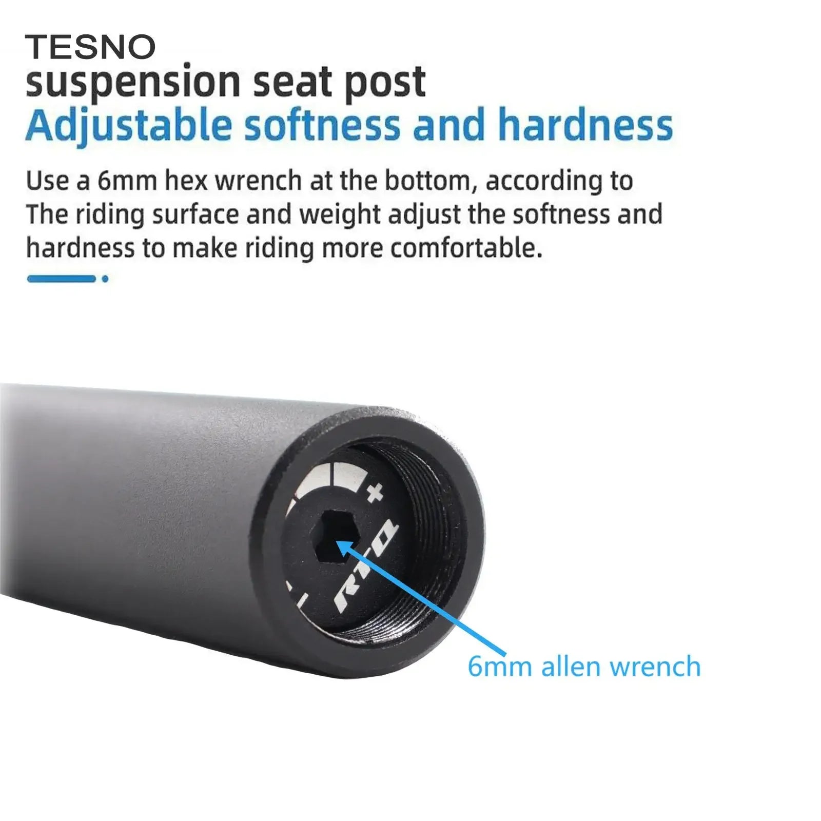 TESNO MTB Bicycle Shock Absorber Seatpost Bike Seat Post Dropper Manual Travel Height Suspension 27.2/30.9/31.6Mm Bike Seat Tube